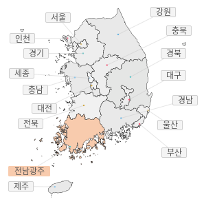 전남광주선택지도